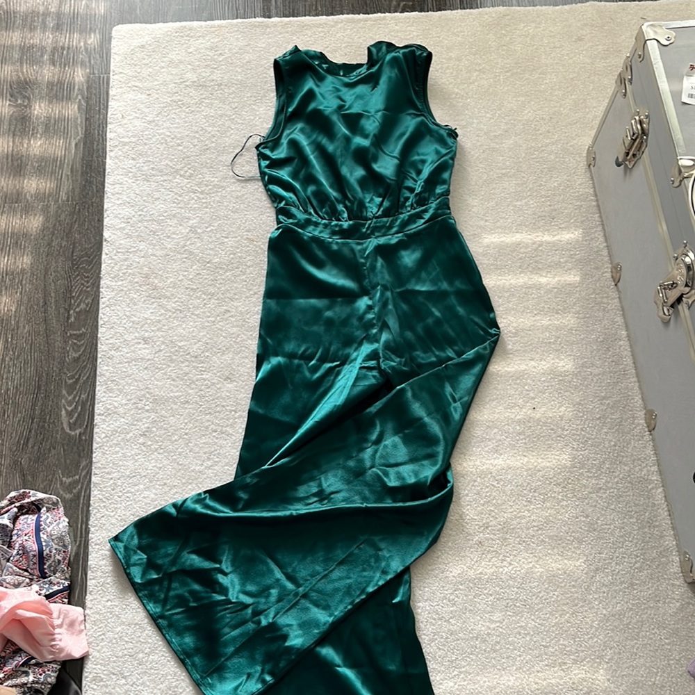 Francesca’s satin jump suit